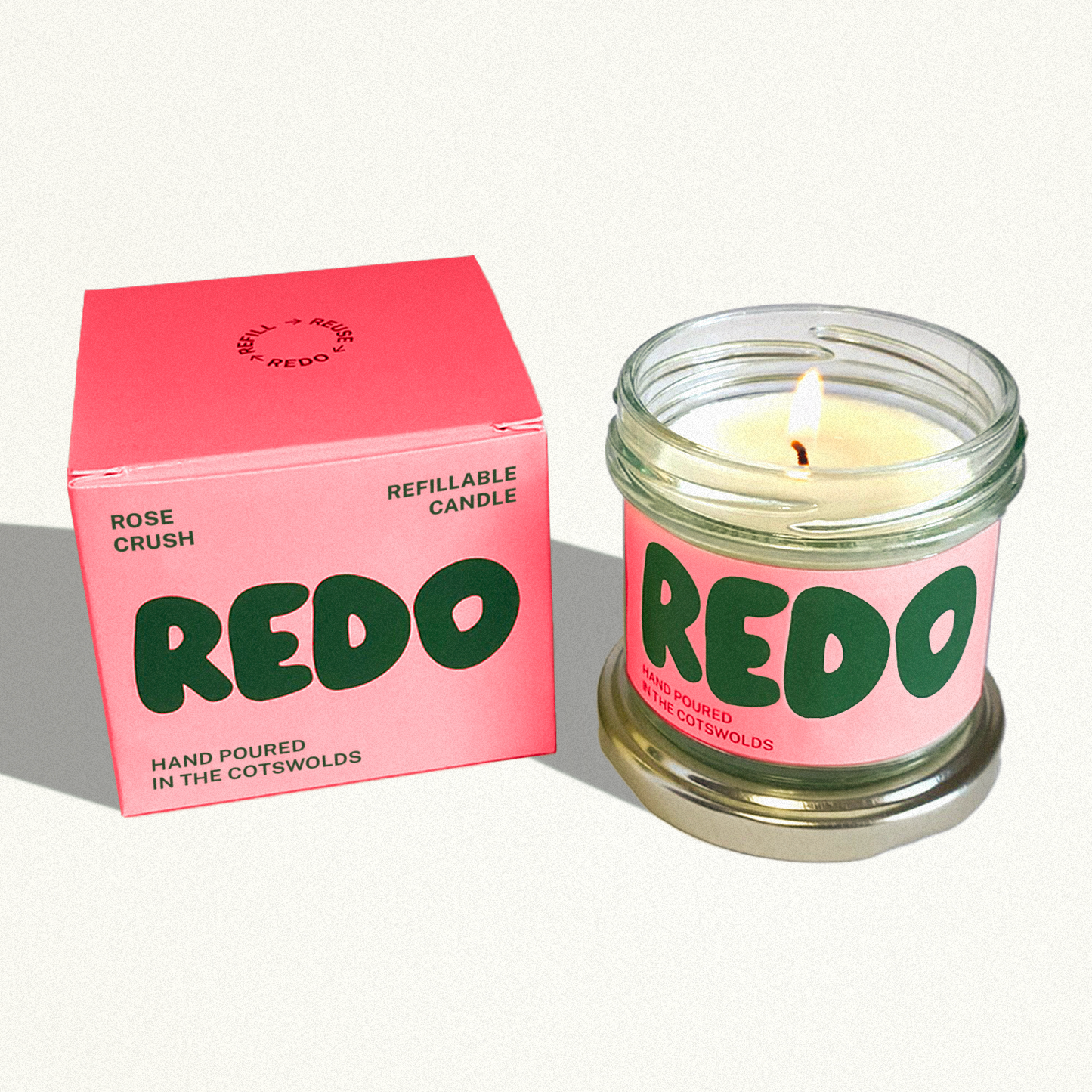 Rose Candle I Plum Candle I Pink Gift I Retro Home Decor