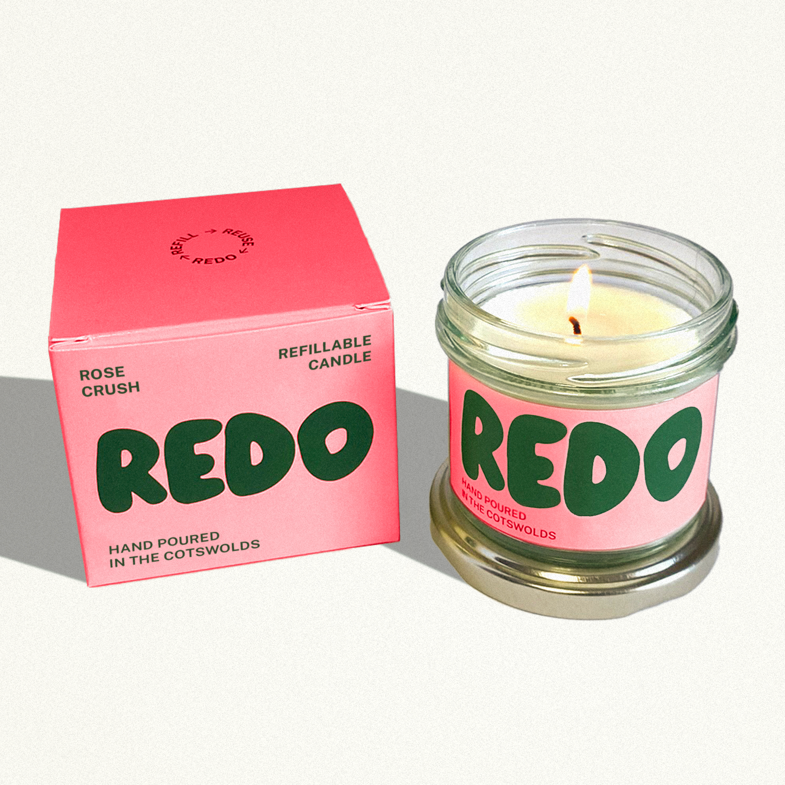 Rose Candle I Plum Candle I Pink Gift I Retro Home Decor