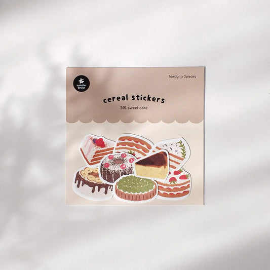 Suatelier Cereal Sticker Pack- sweet cake