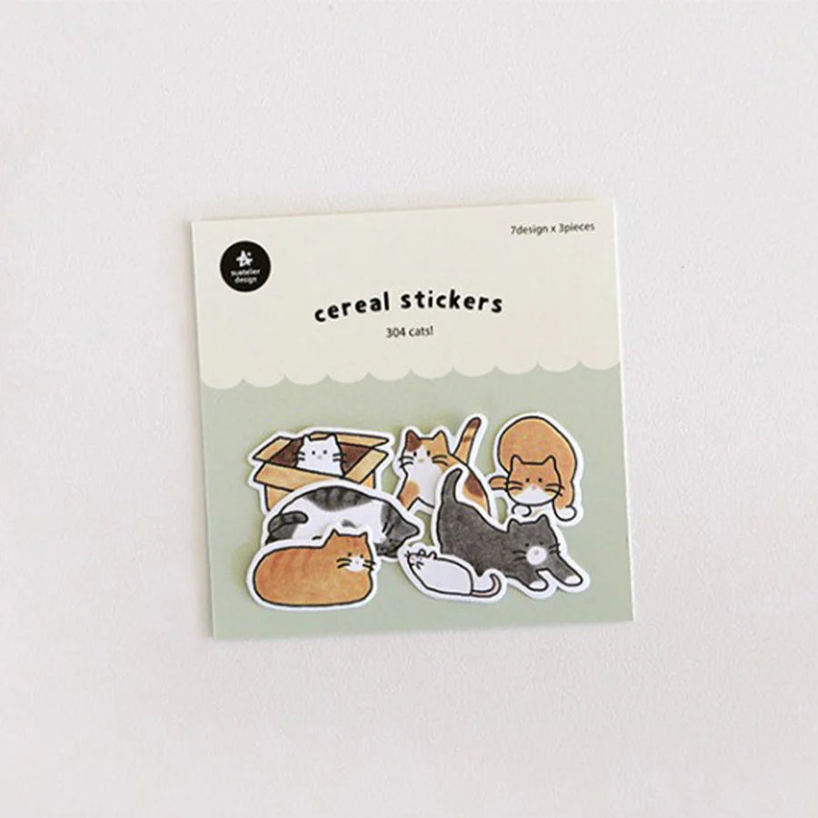 Suatelier Cereal Sticker Pack - cats