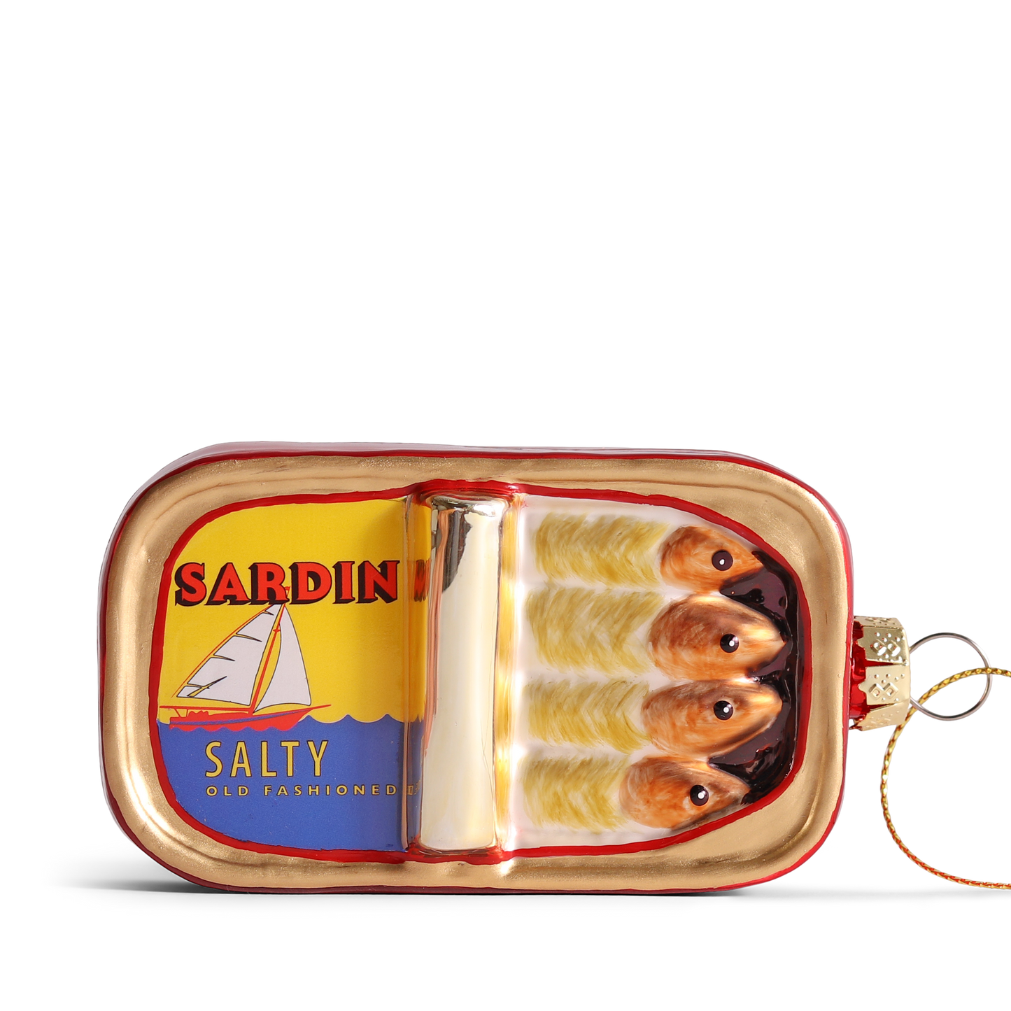 Sardines Can Glass Decoration, 10cm