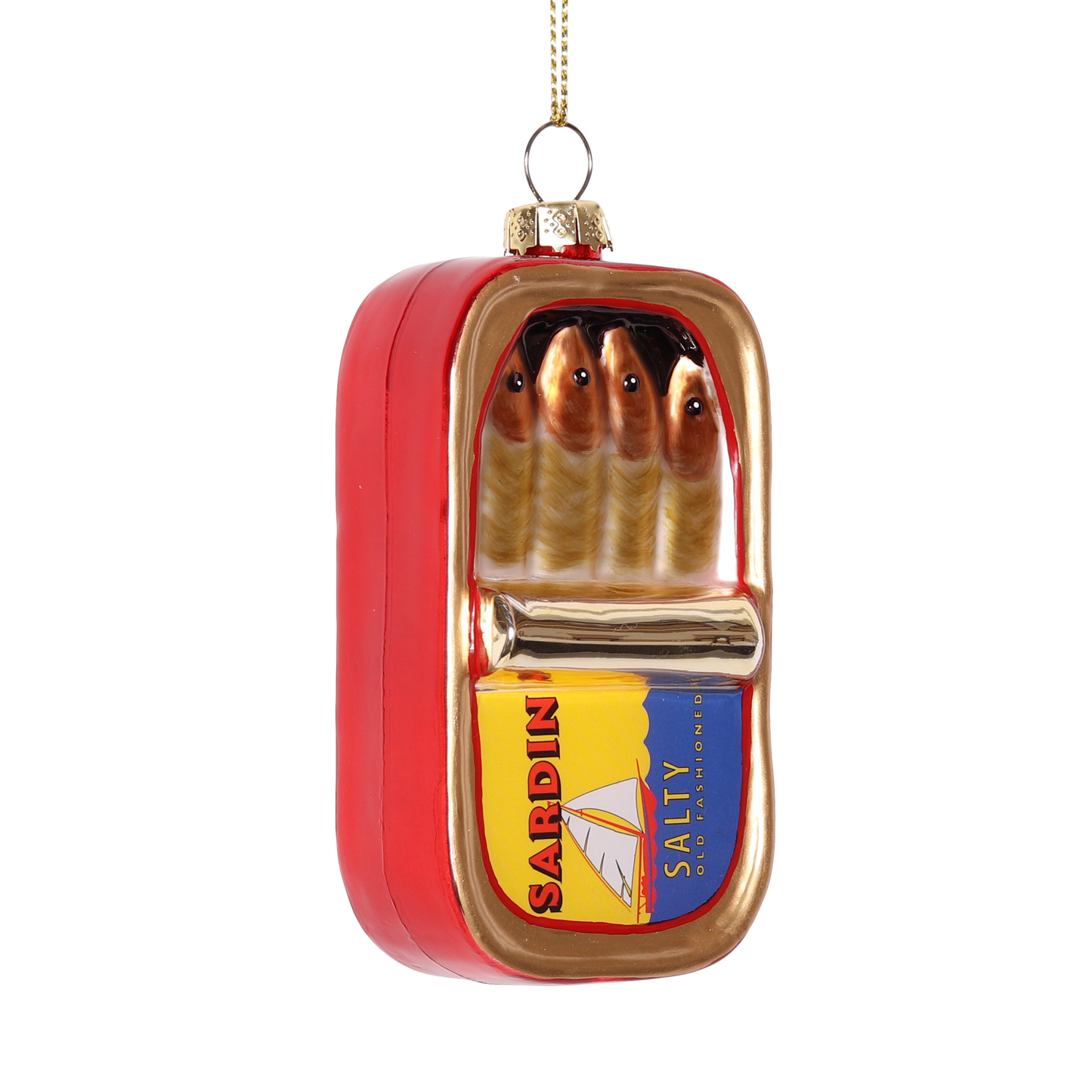 Sardines Can Glass Decoration, 10cm