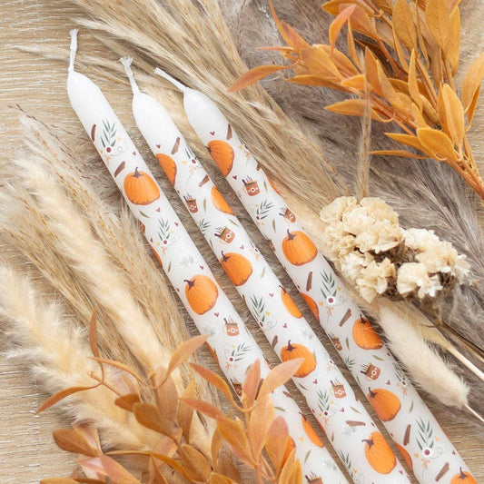 Autumn Pumpkin Taper Candles