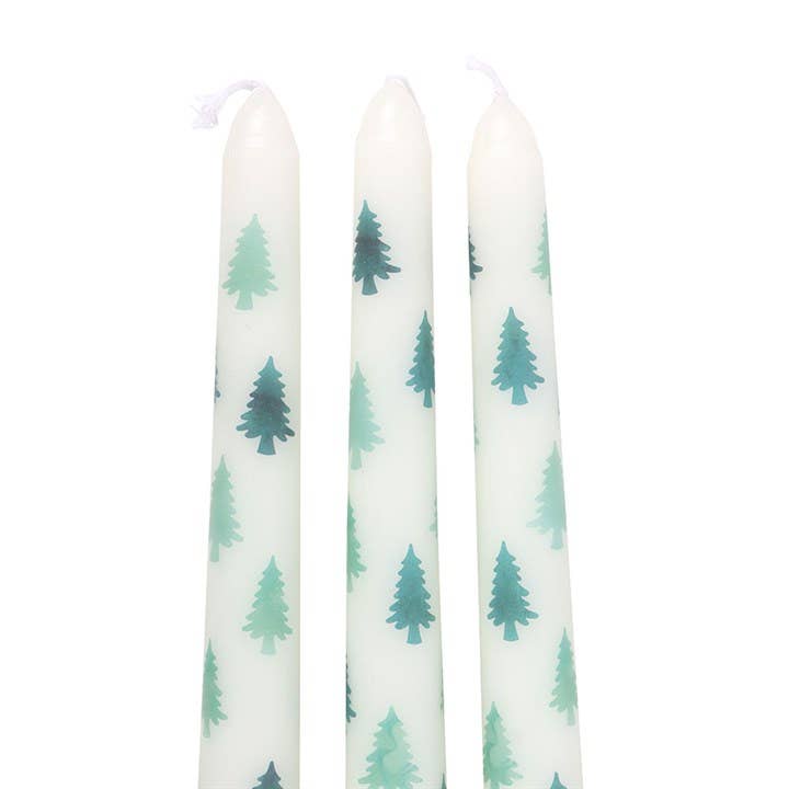 White Christmas Tree Taper Candles