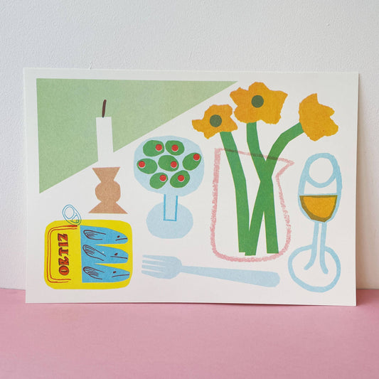 'Spring Table' Print A4