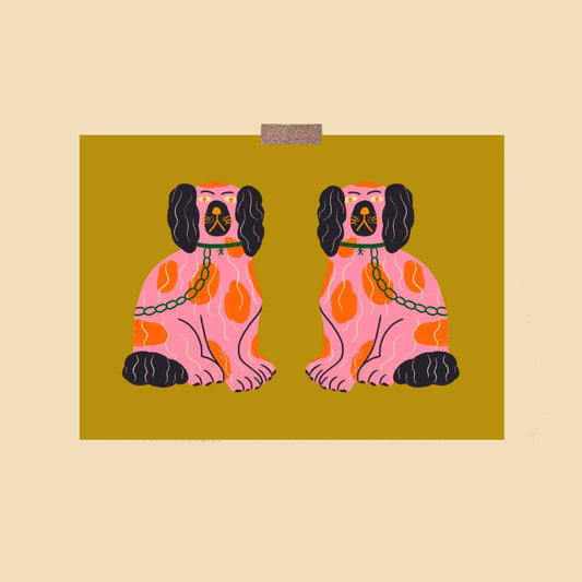 Staffordshire Dogs Art Print