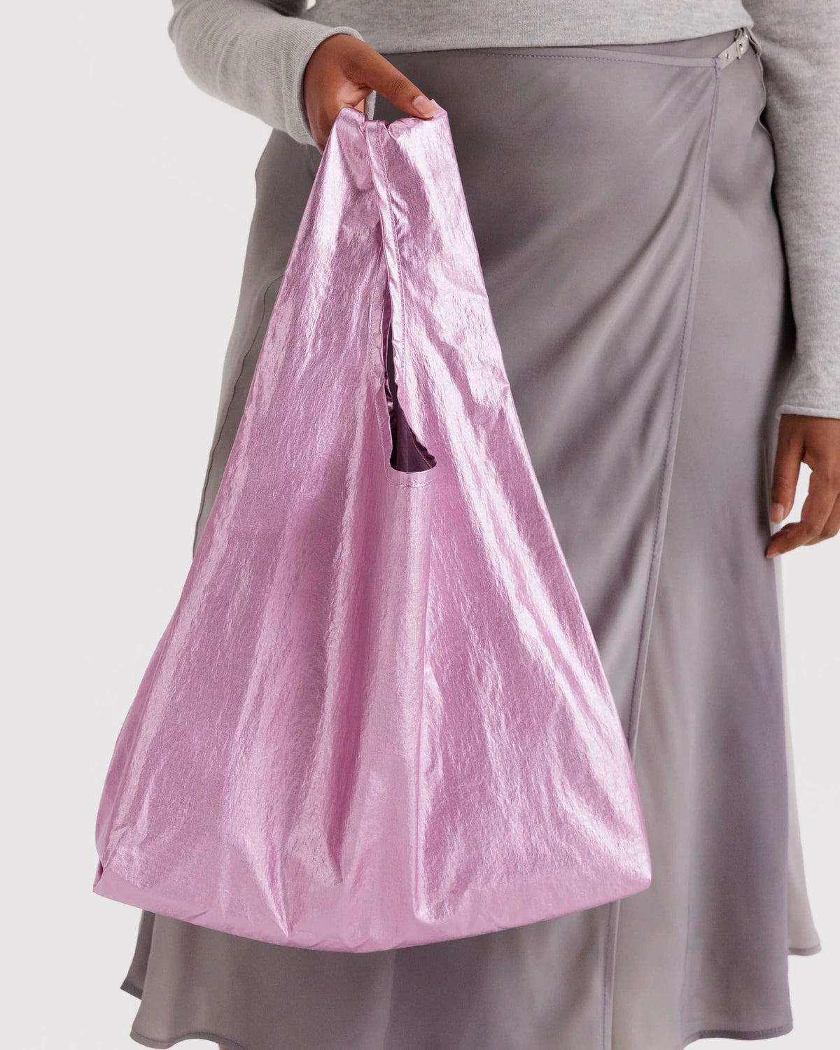 Baggu Standard Reusable Bag - Blush Metallic Pink