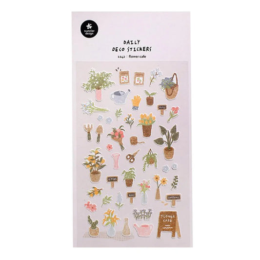 Suatelier Sticker Sheet- flower cafe