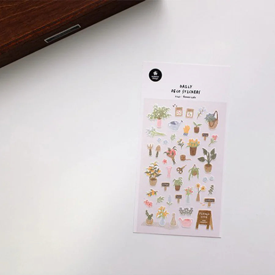 Suatelier Sticker Sheet- flower cafe