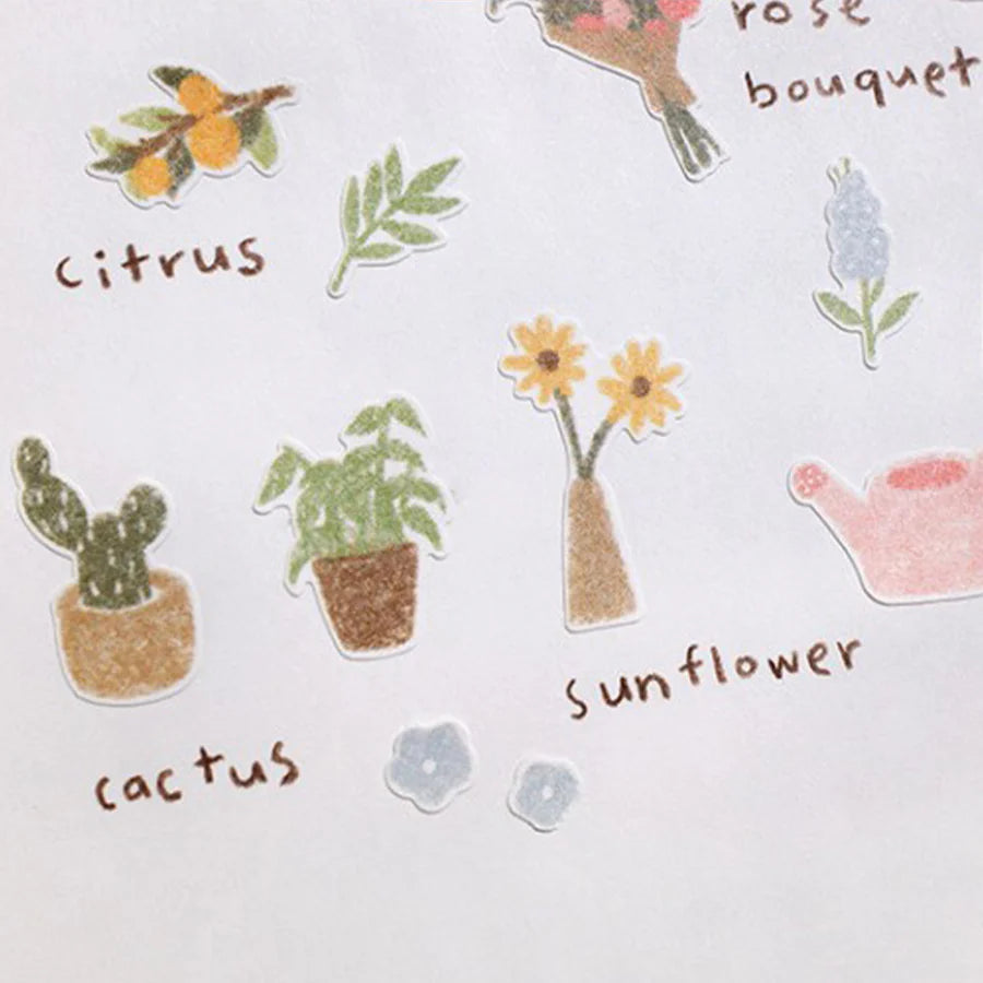 Suatelier Sticker Sheet- flower cafe