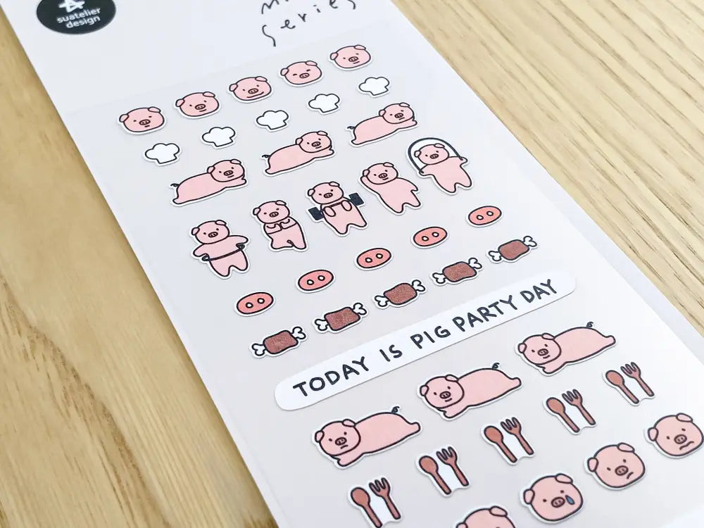 Suatelier Sticker Sheet - Mini Piggies !
