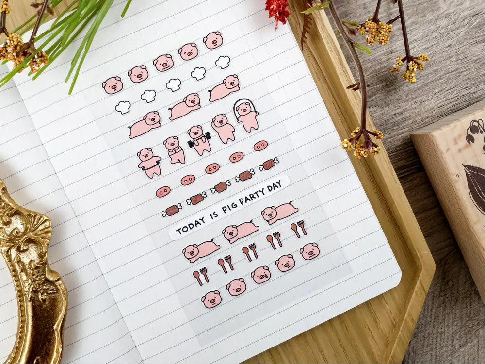 Suatelier Sticker Sheet - Mini Piggies !