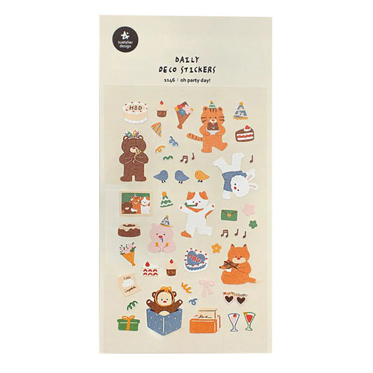Suatelier Sticker Sheet - oh party day!