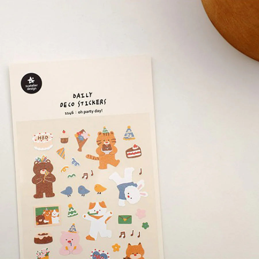 Suatelier Sticker Sheet - oh party day!