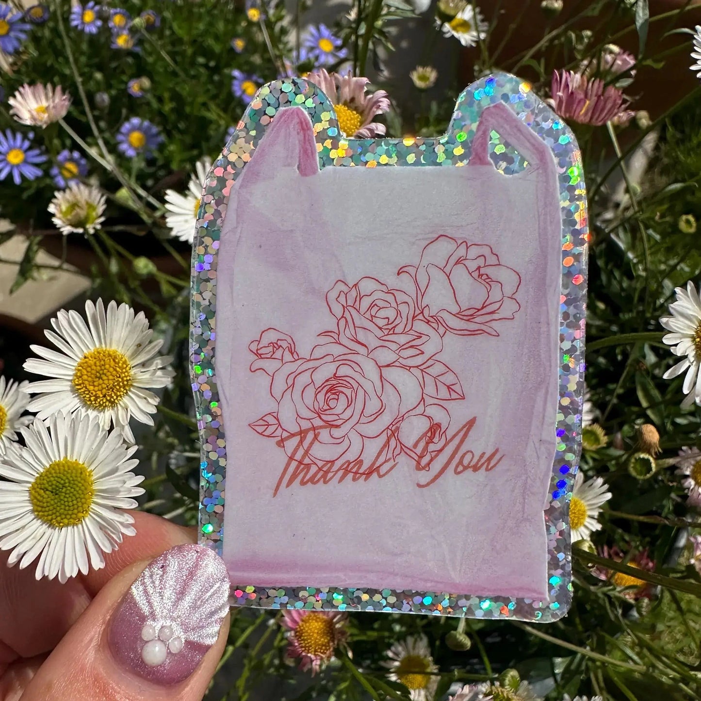 Thank you NYC Bag Glitter Sticker