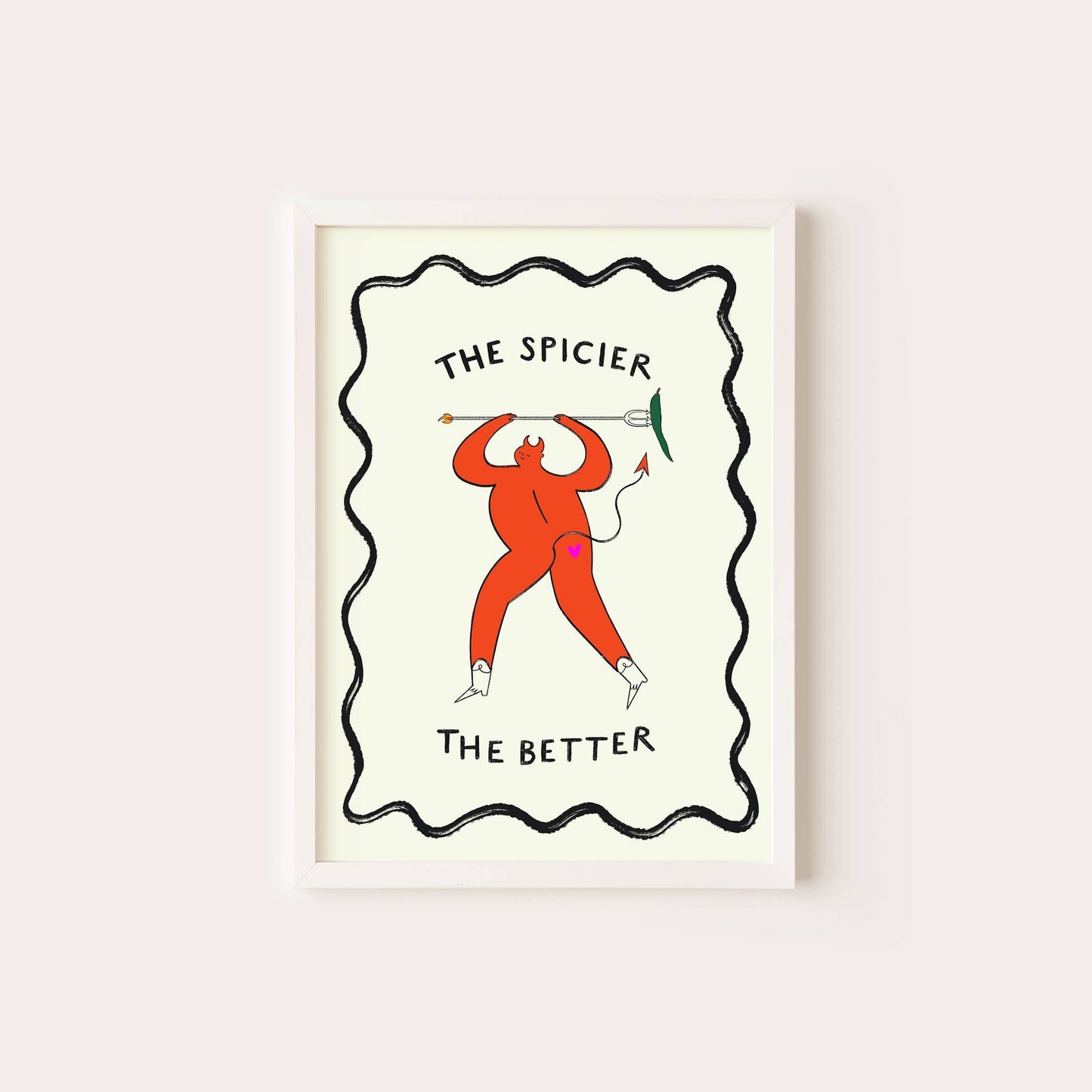 The Spicier The Better Art Print | Kitchen Art | Chilli