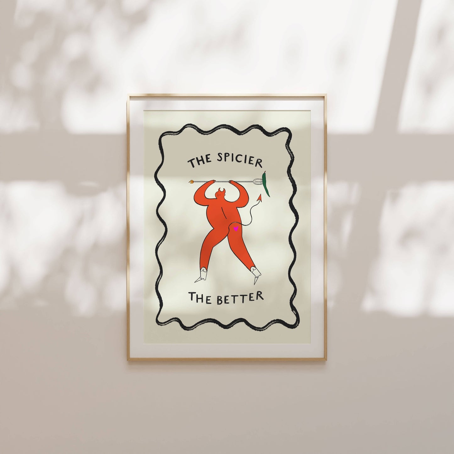 The Spicier The Better Art Print | Kitchen Art | Chilli