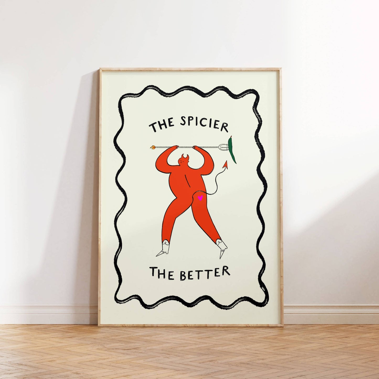 The Spicier The Better Art Print | Kitchen Art | Chilli