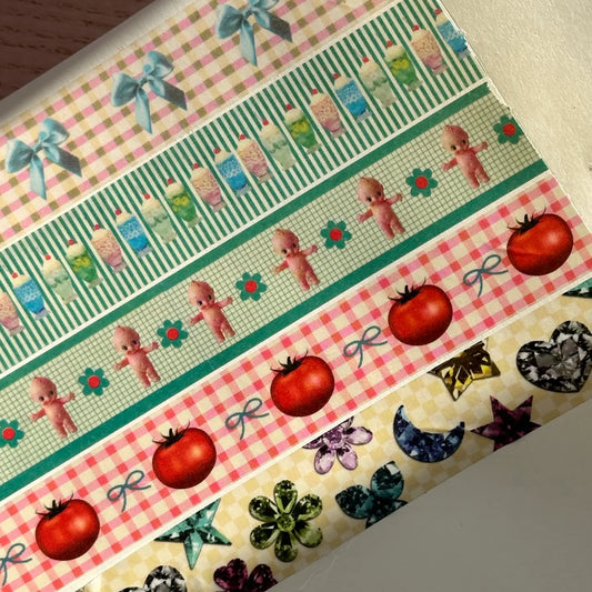 Tomato Gingham Washi Tape