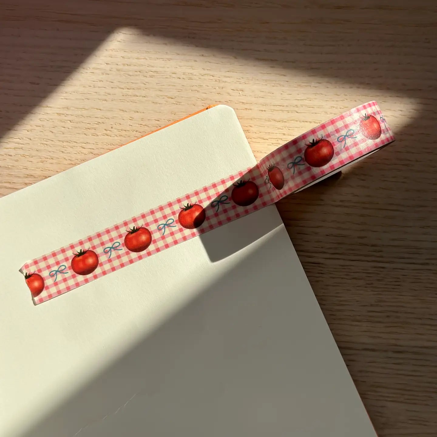 Tomato Gingham Washi Tape
