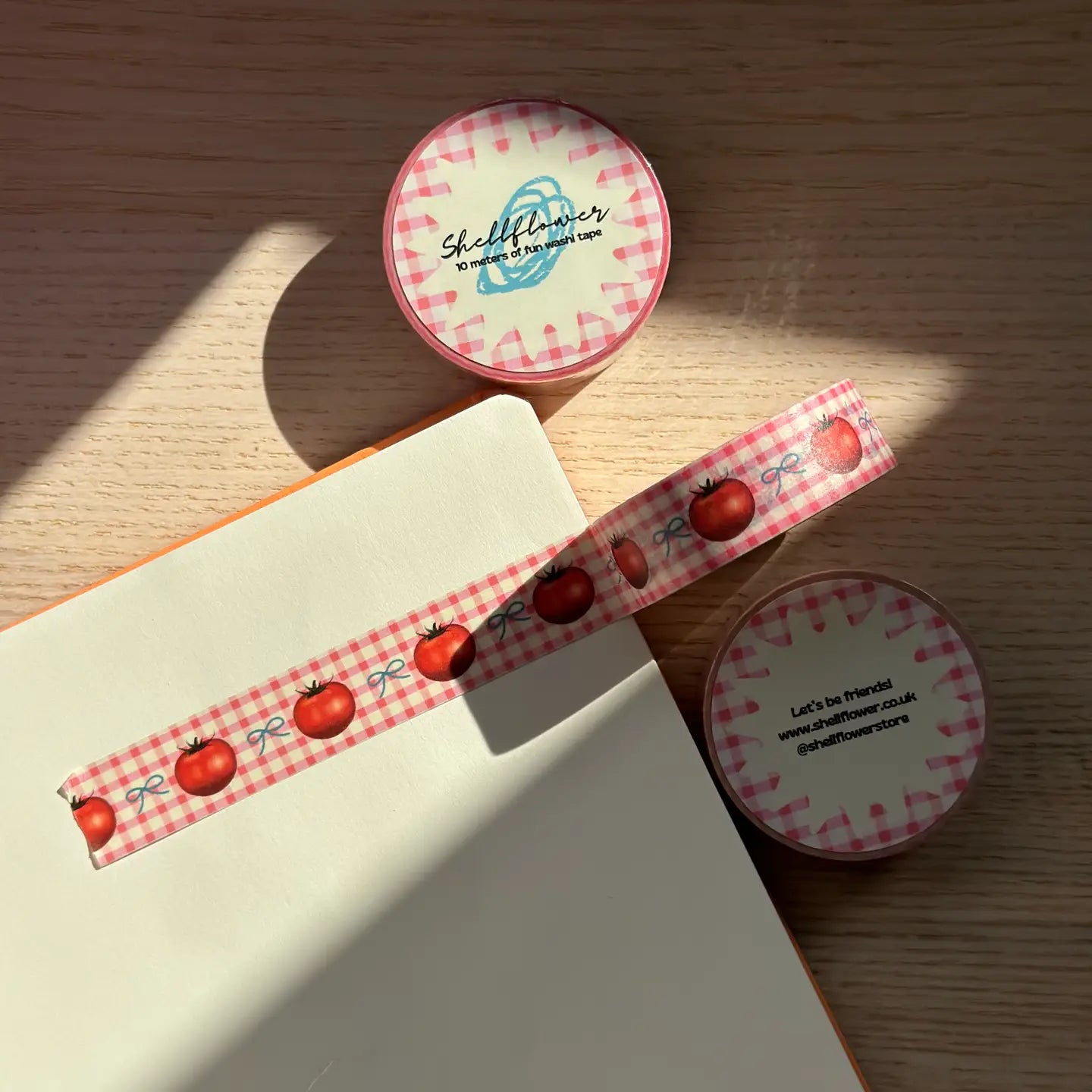 Tomato Gingham Washi Tape
