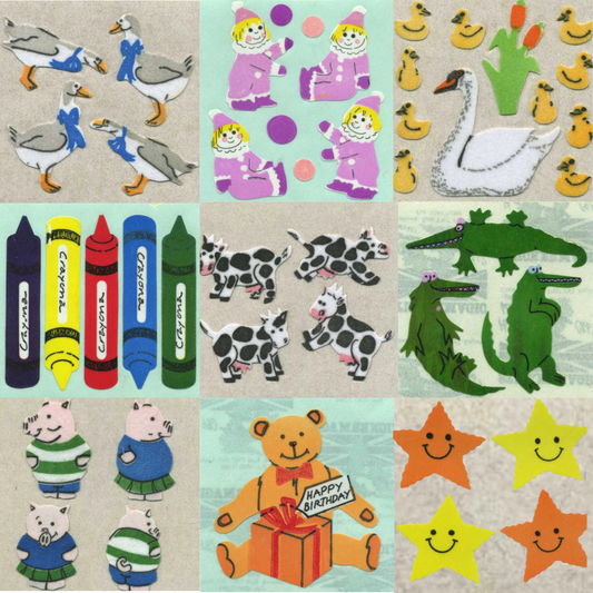 Vintage Stickers on the Roll ! Various Designs