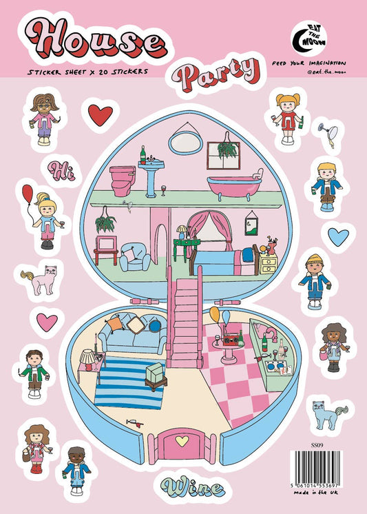 A5 Sticker Sheet - Polly Pocket Houseparty