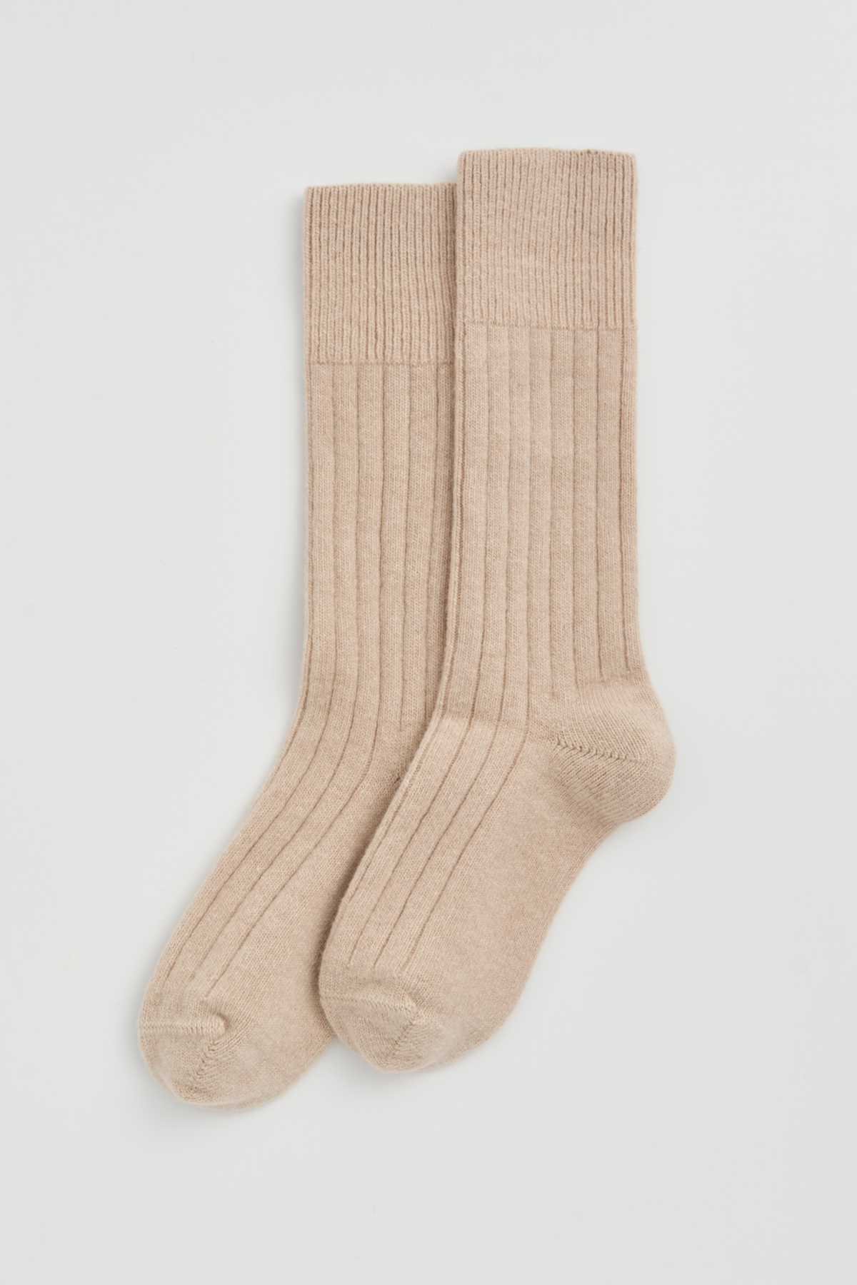 Pairs - Milky Tea Beige Merino Bed Socks
