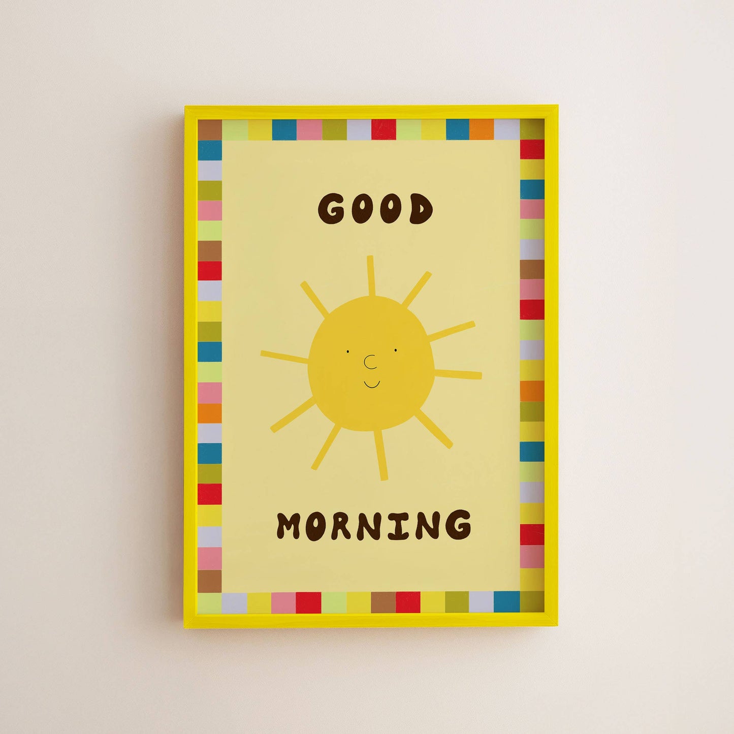 Sunshine Good Morning Art Print | Cute Children's Wall Art: A5