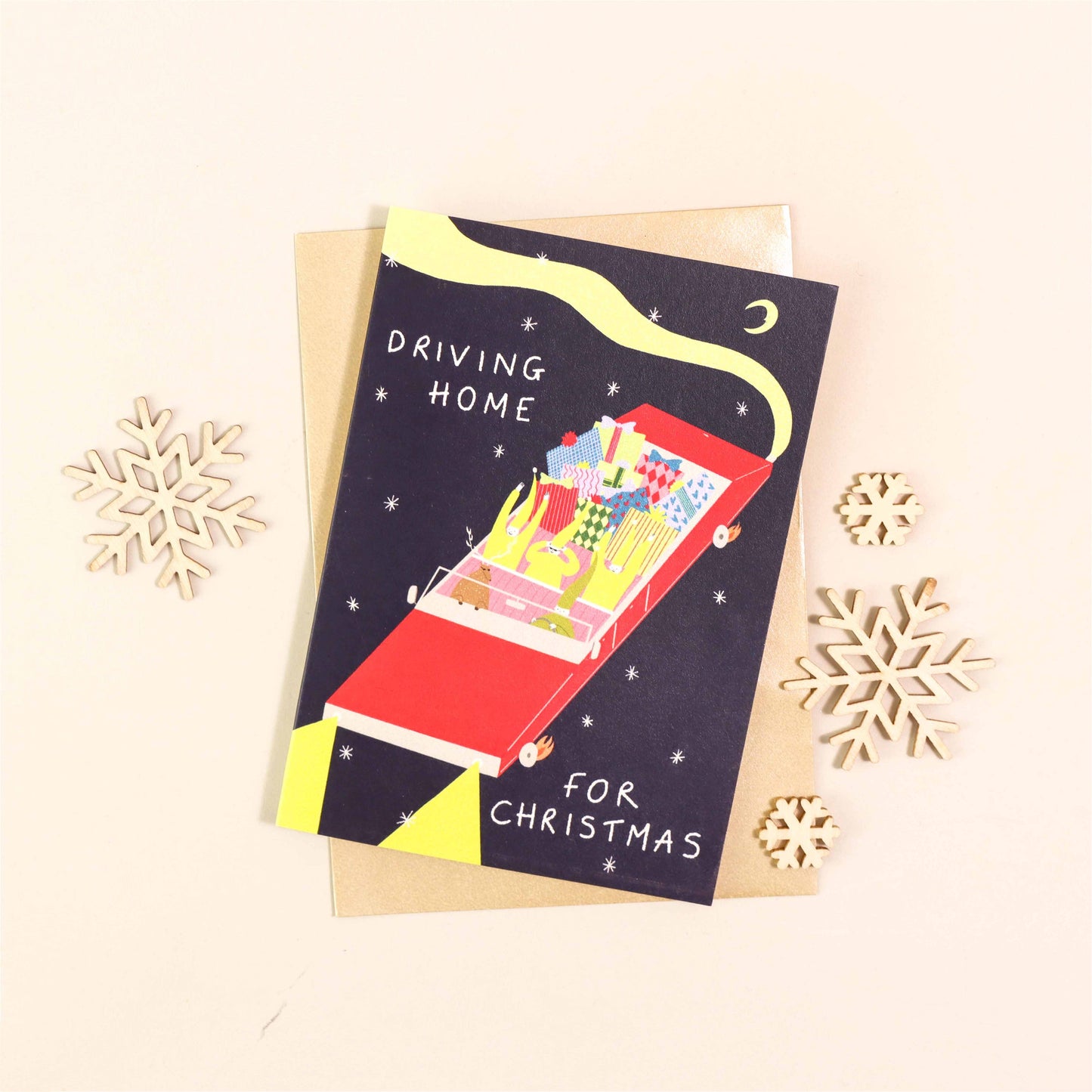 Driving Home For Christmas Card | Elves | Presents | Funny