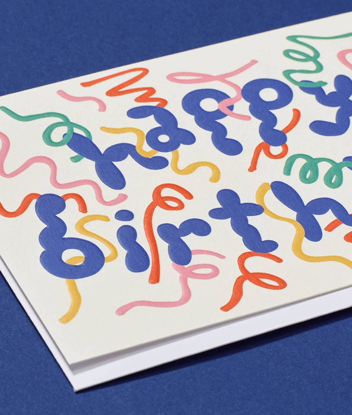 Happy Birthday Streamers Embossed Greetings Card