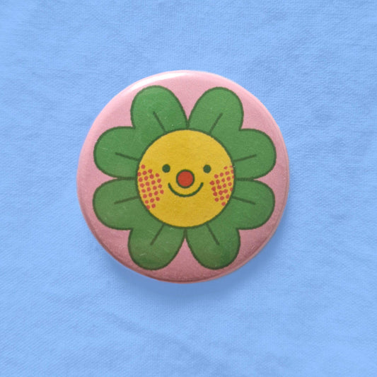 Flower button badge