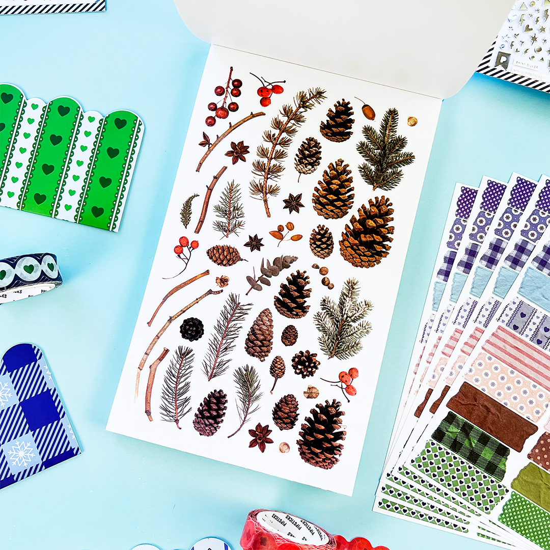Winter Whimsy Pipsticks Junk Journal Sticker Book