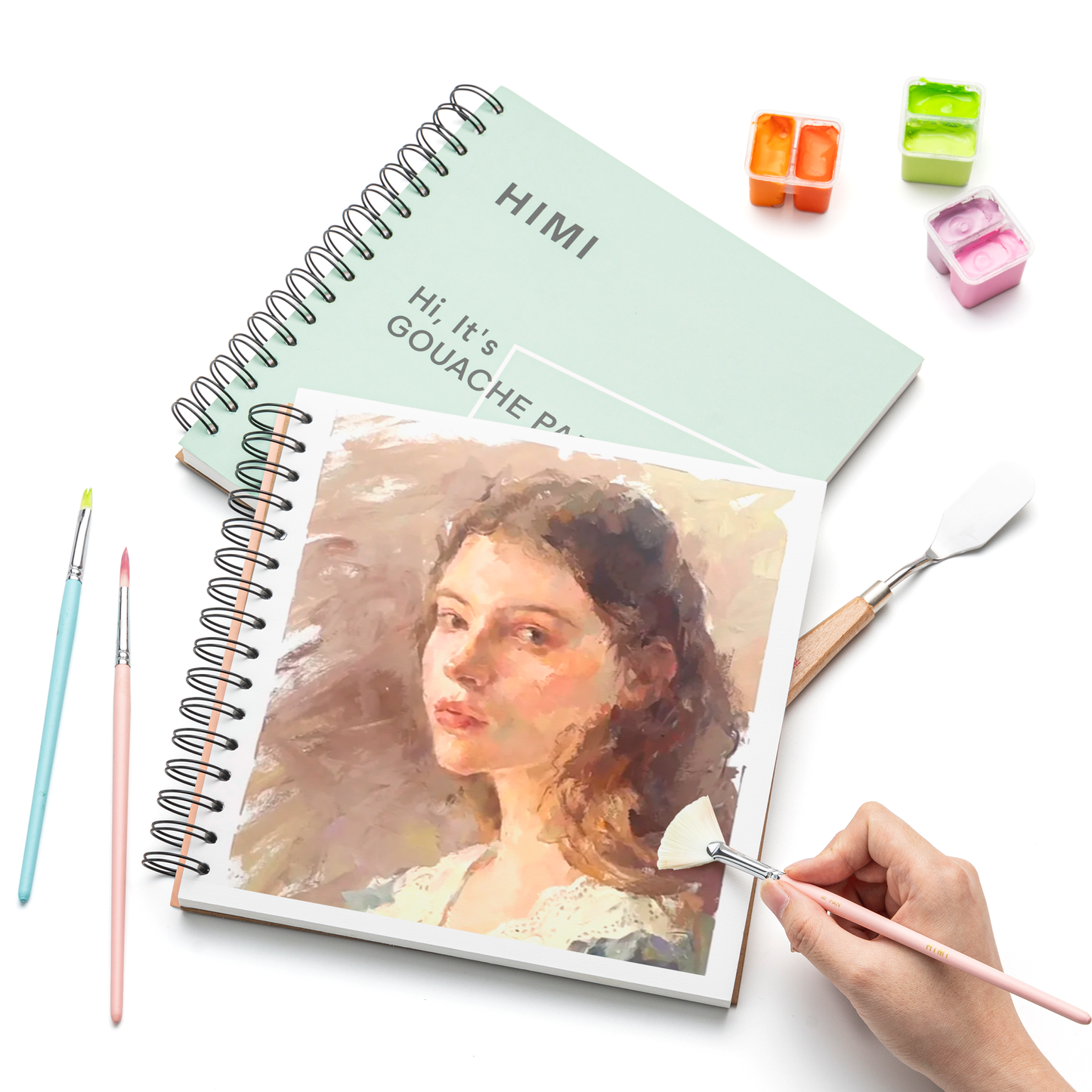 HIMI Paper Pad Gouache 21.5 x 21.5cm 160g 50 Sheets Spiral