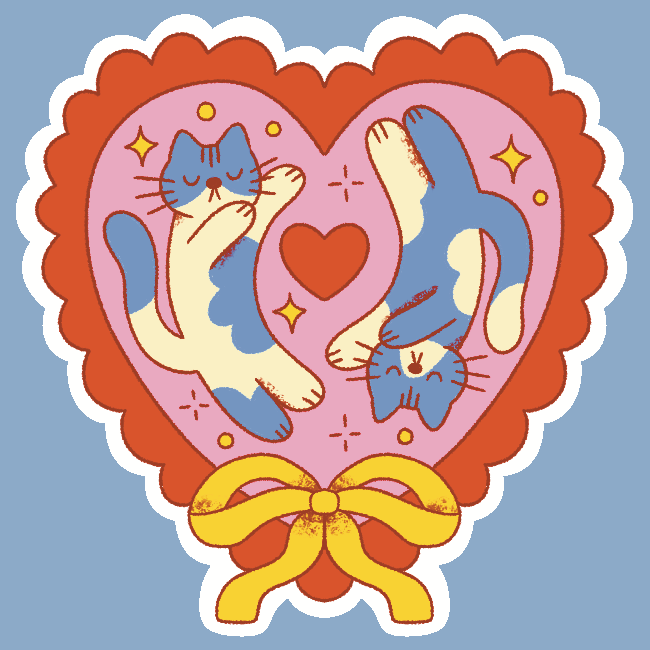 Kitty Love Sticker