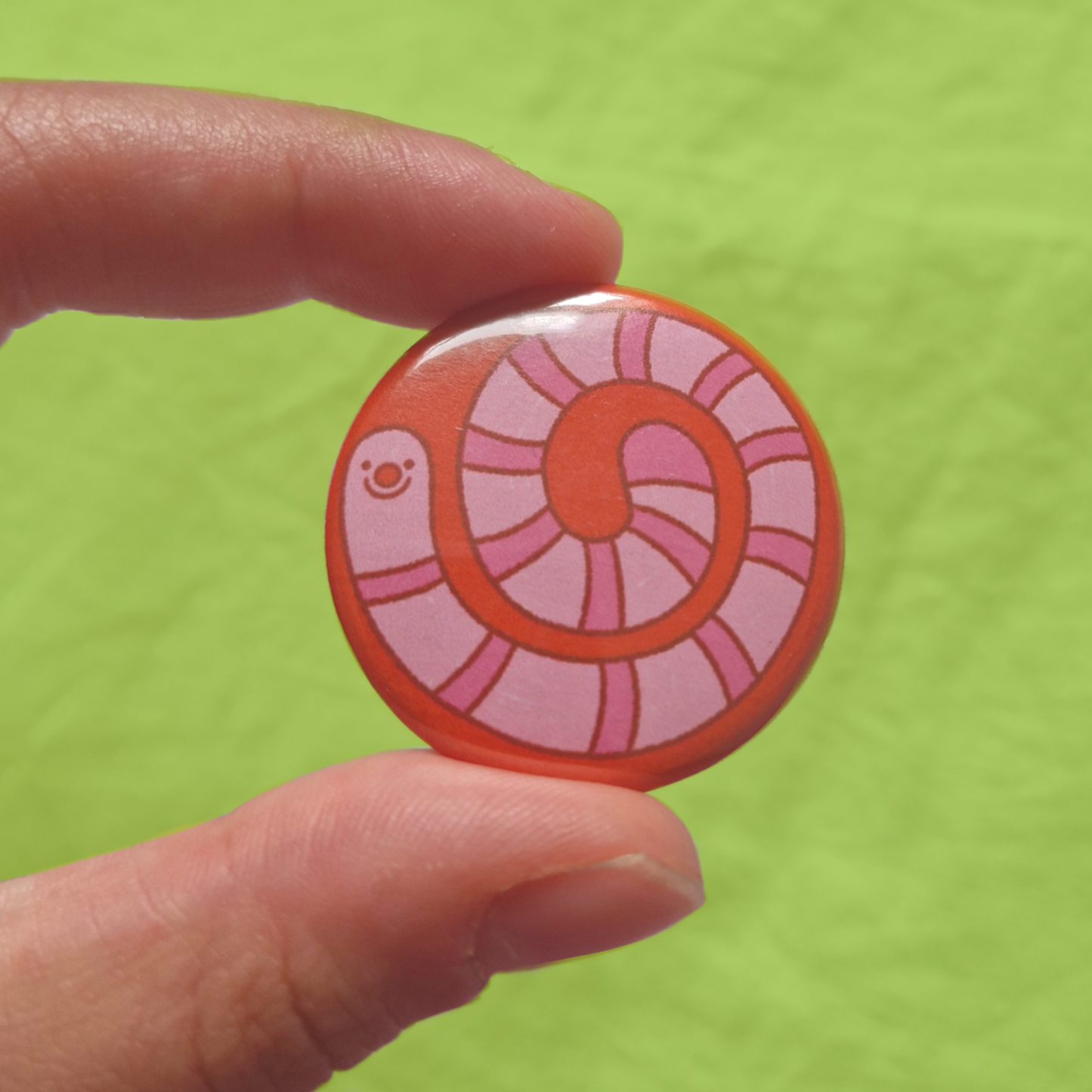 Worm button badge