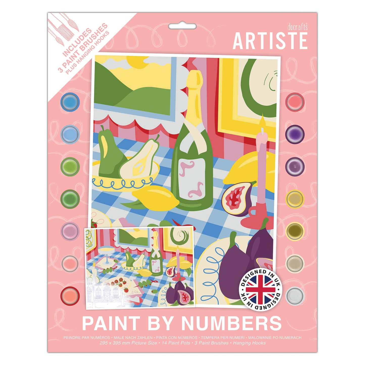 Large Paint by Numbers Still Life 395x295mm