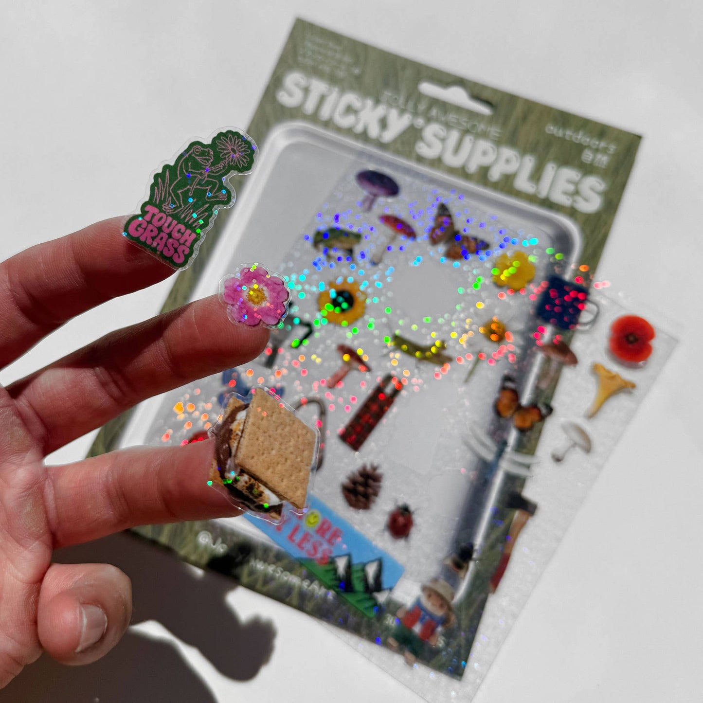 OUTDOORS A5 HOLOGRAPHIC STICKER SHEET
