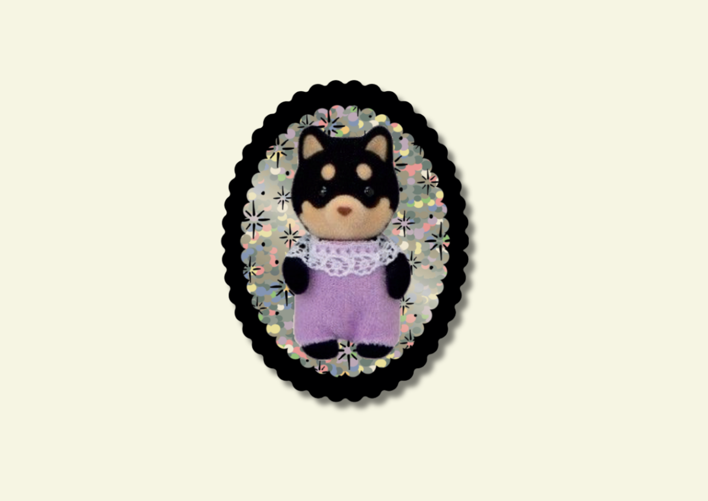 Shiba Inu Glitter Vinyl Sticker 