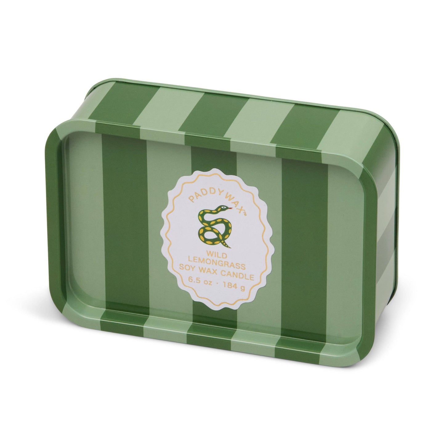 A Dopo 6oz/184g Snake Printed Tin Candle - Wild Lemongrass