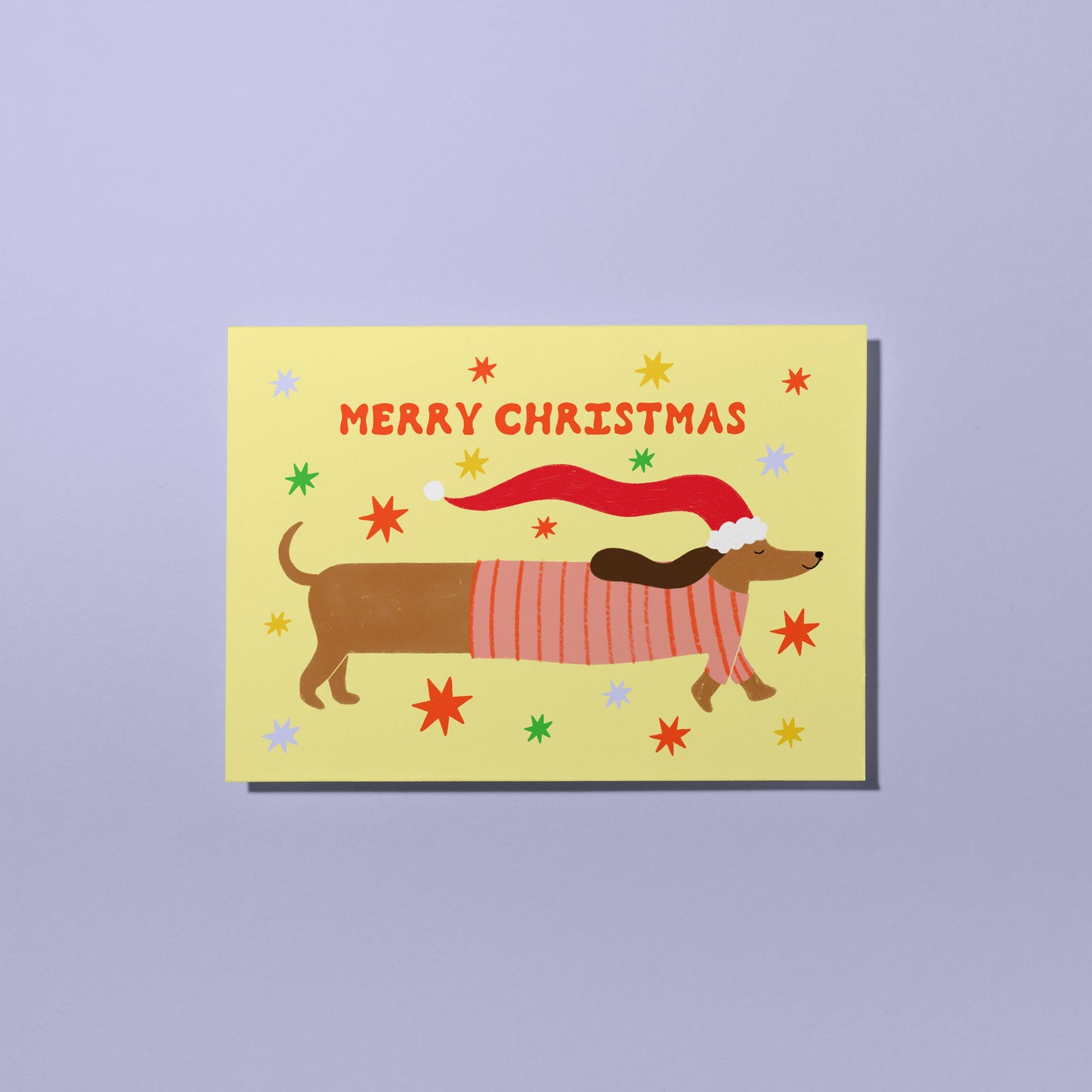 Sausage Dog Christmas Card | Cute Dog Holiday Card