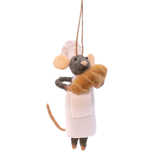 Mr Baker Mouse Felt Decoration