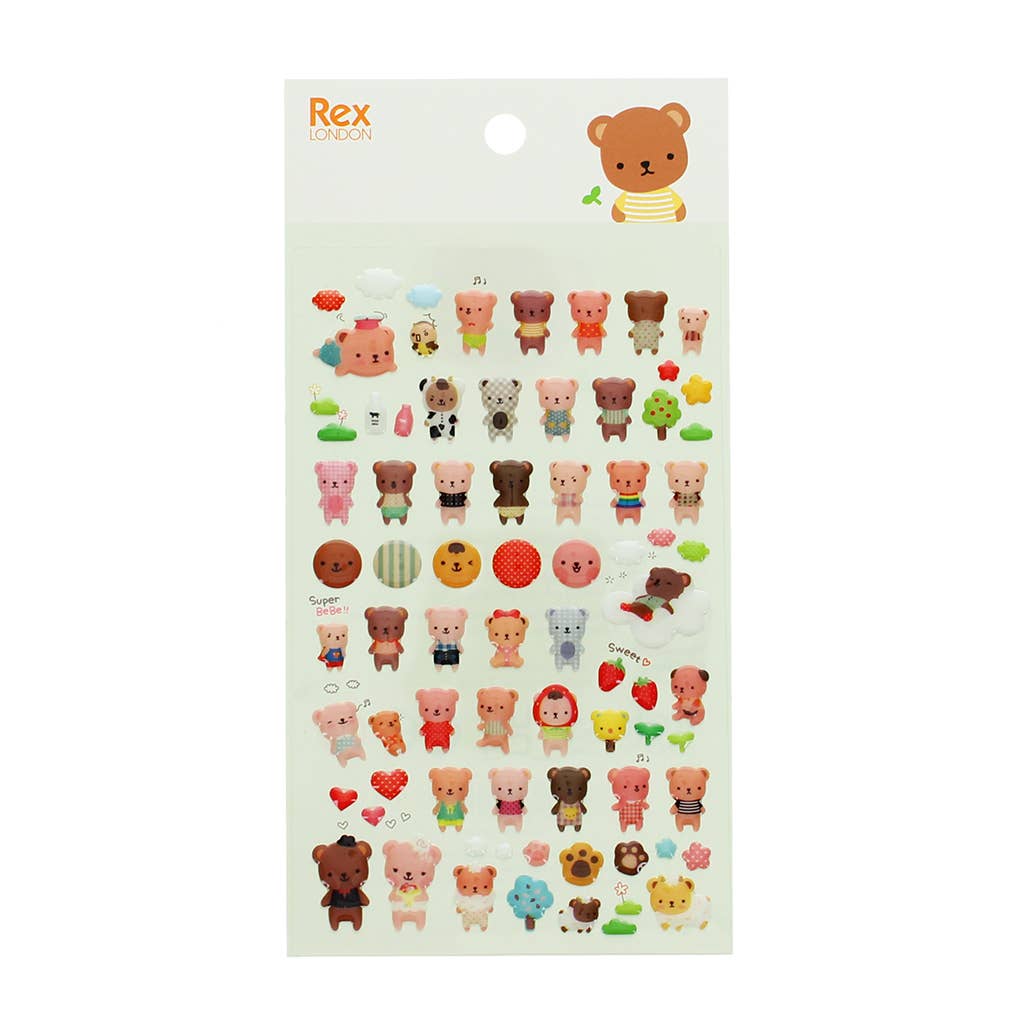 Puffy 3D stickers - Adorable Bears