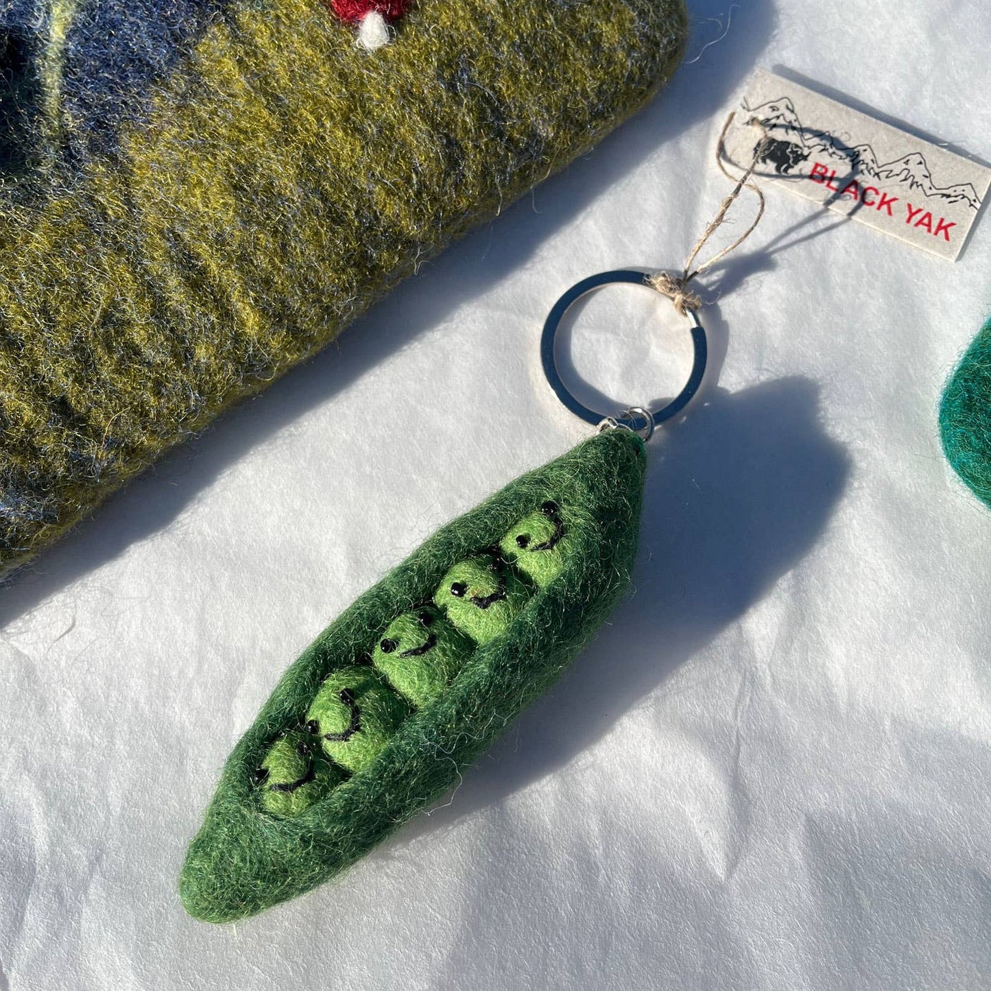 Felt Keychain - Peas In A Pod Felt Keyring