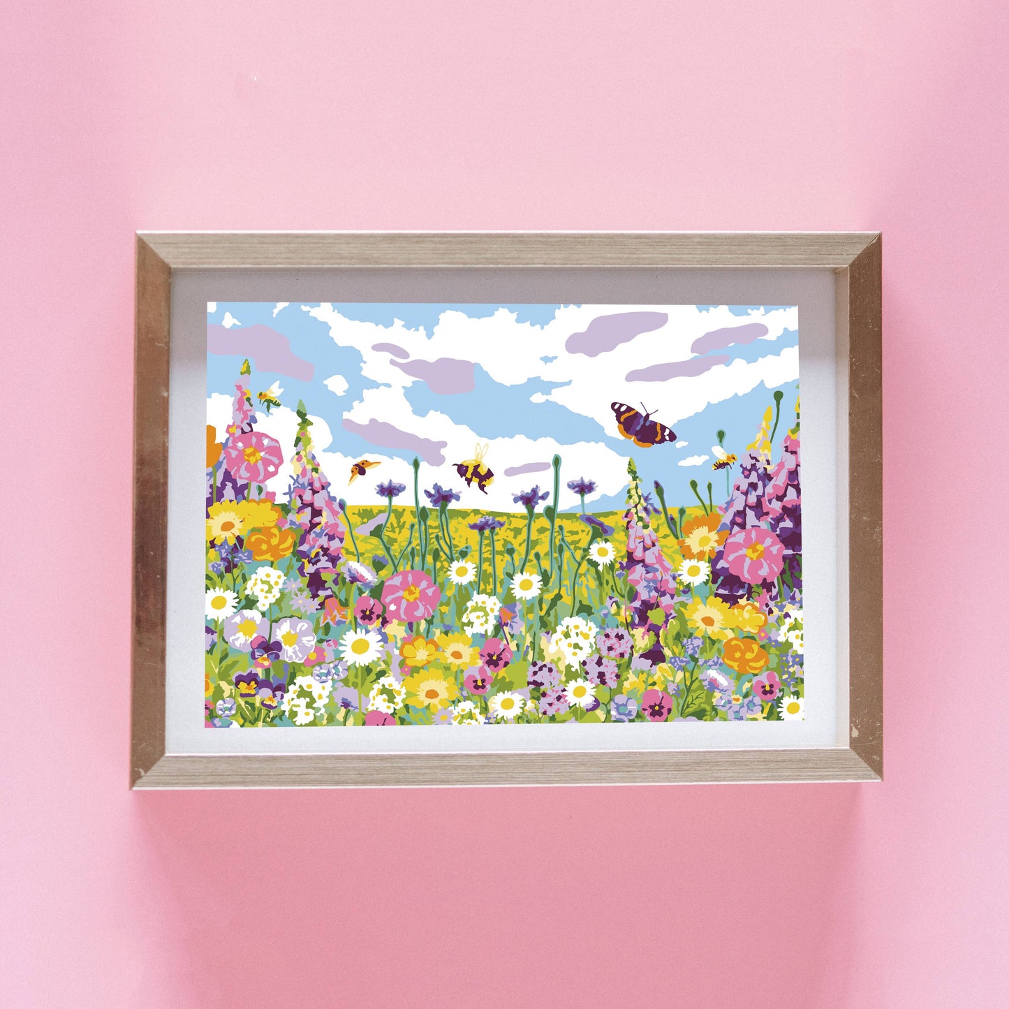 Artiste Paint By Numbers Wild Meadow - 14 colours, 3 brushes
