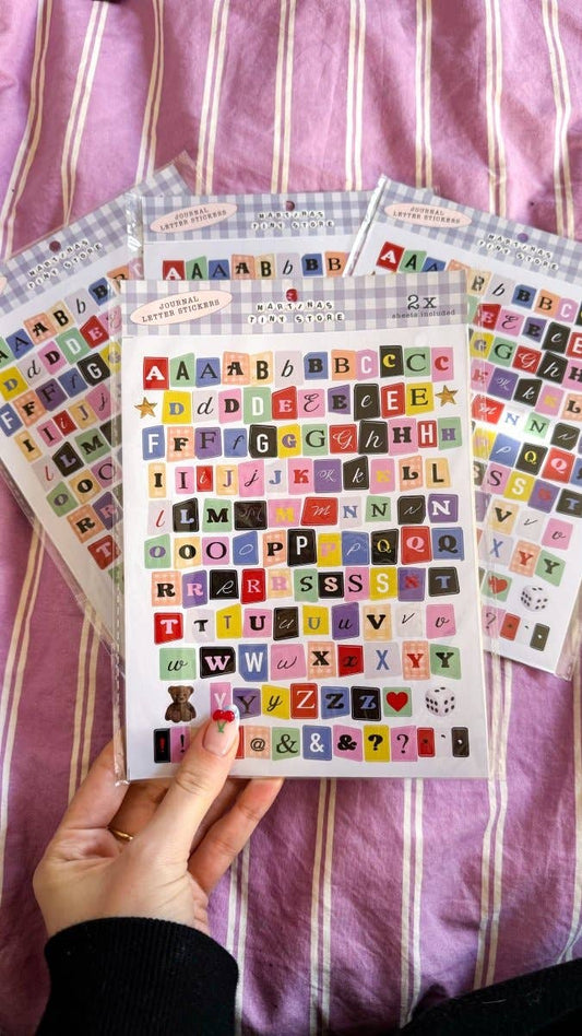 Martina's Tiny Store - Letter Stickers (2 Sheets)