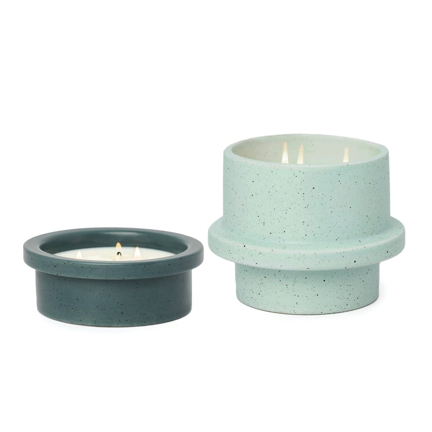 Paddywax Folia Ceramic Candle - Baby Blue - Salt & Sage