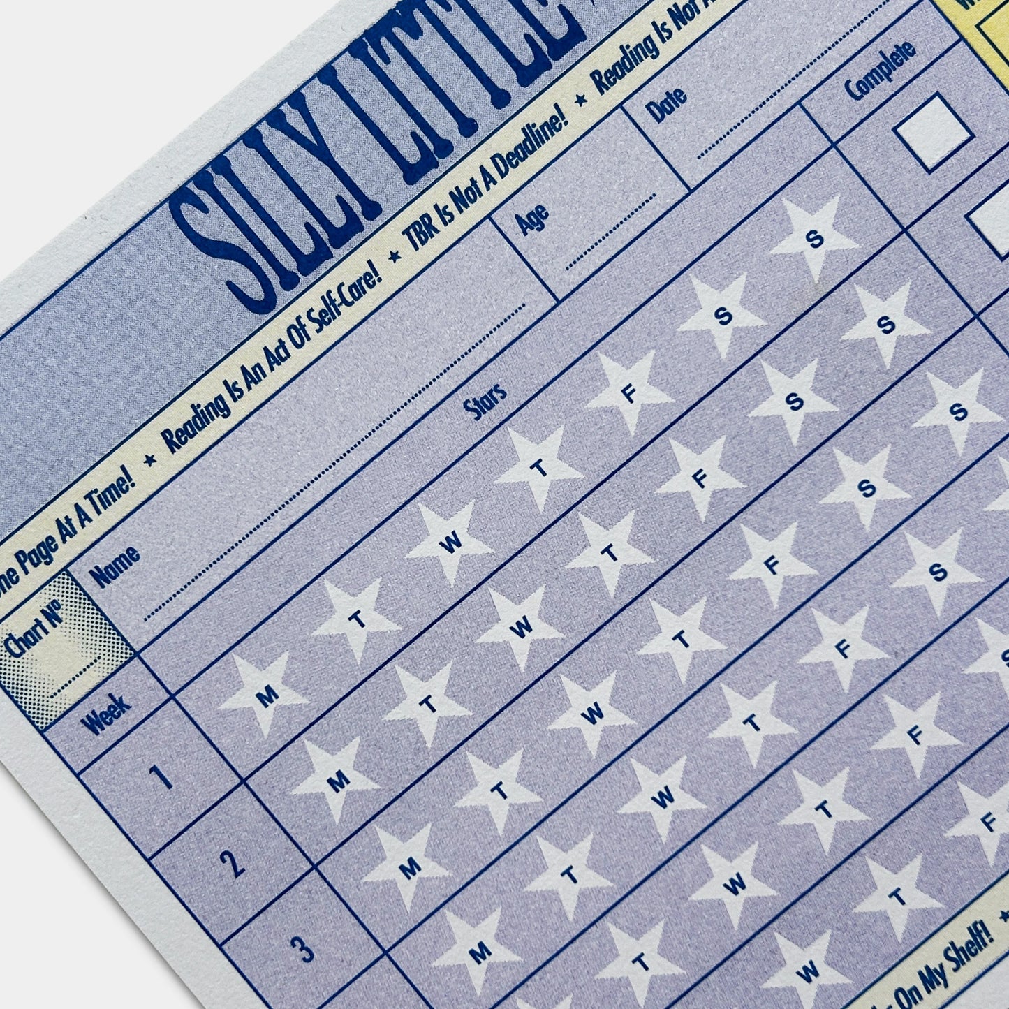 Silly Little Star Chart - Reading Tracker Star Chart