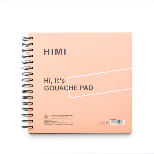 HIMI Paper Pad Gouache 21.5 x 21.5cm 160g 50page Spiral Pink