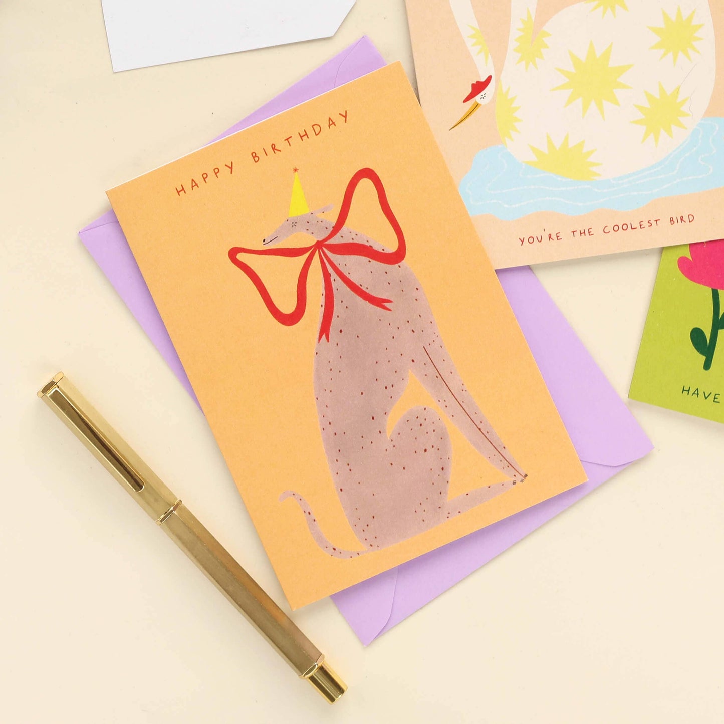 Whippet Birthday Card | Dog Themed Birthday Card | Trendy